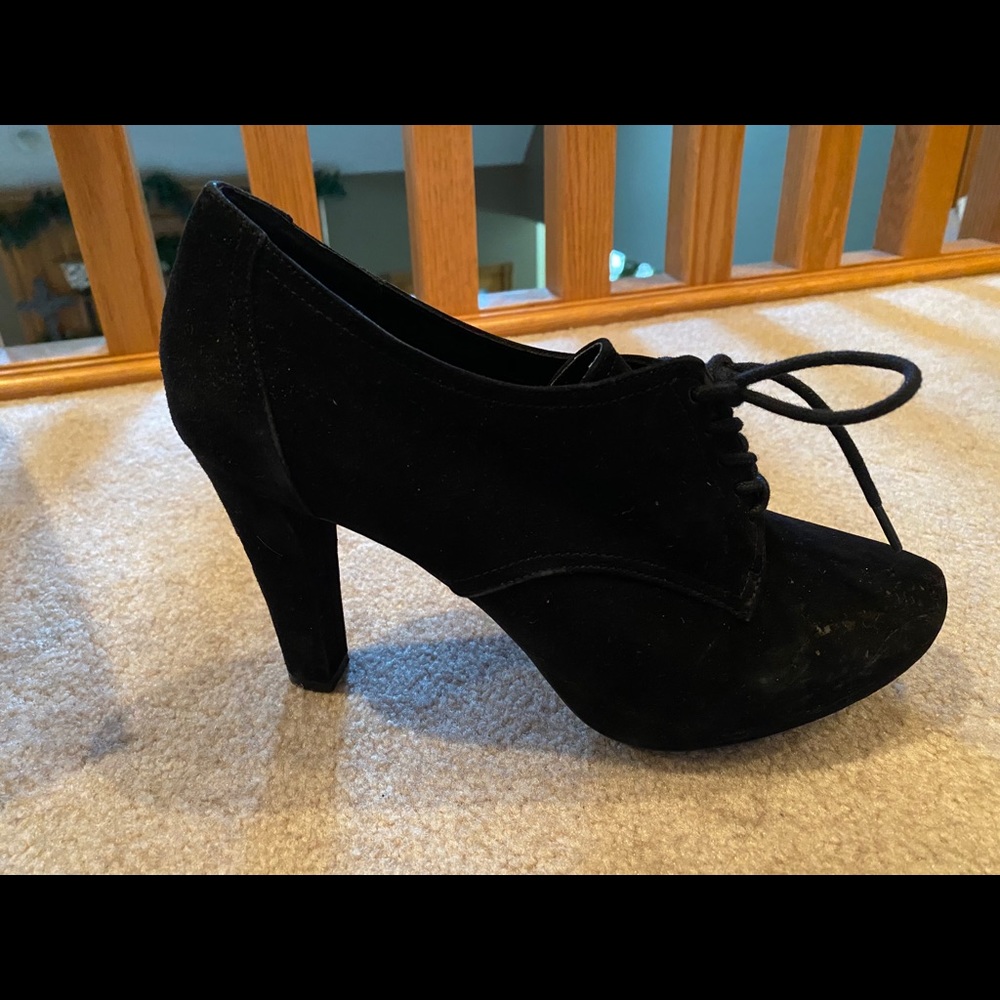 Black bootie heels